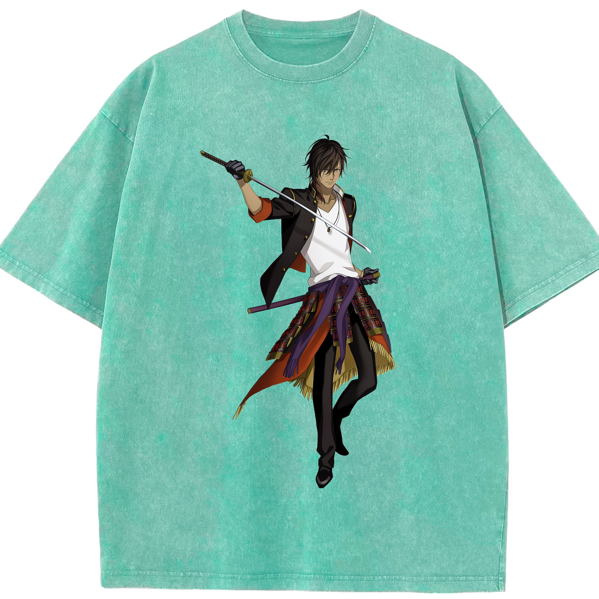 （画像用） 刀剣乱舞 Touken Ranbu 綿100% ヴィンテージ風 半袖Tシャツ（フロントプリント）